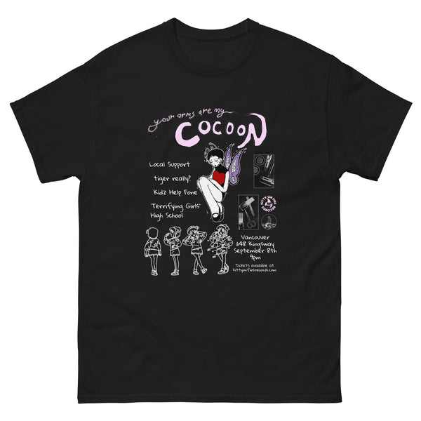 your arms are my cocoon Concert T-shirt Black – Kitty on Fire Records