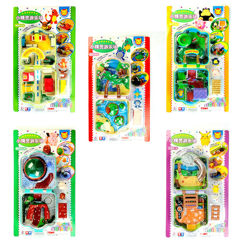 Pokemon Center Pocket Monsters Playset Polly Pocket CHIBI Complete Set