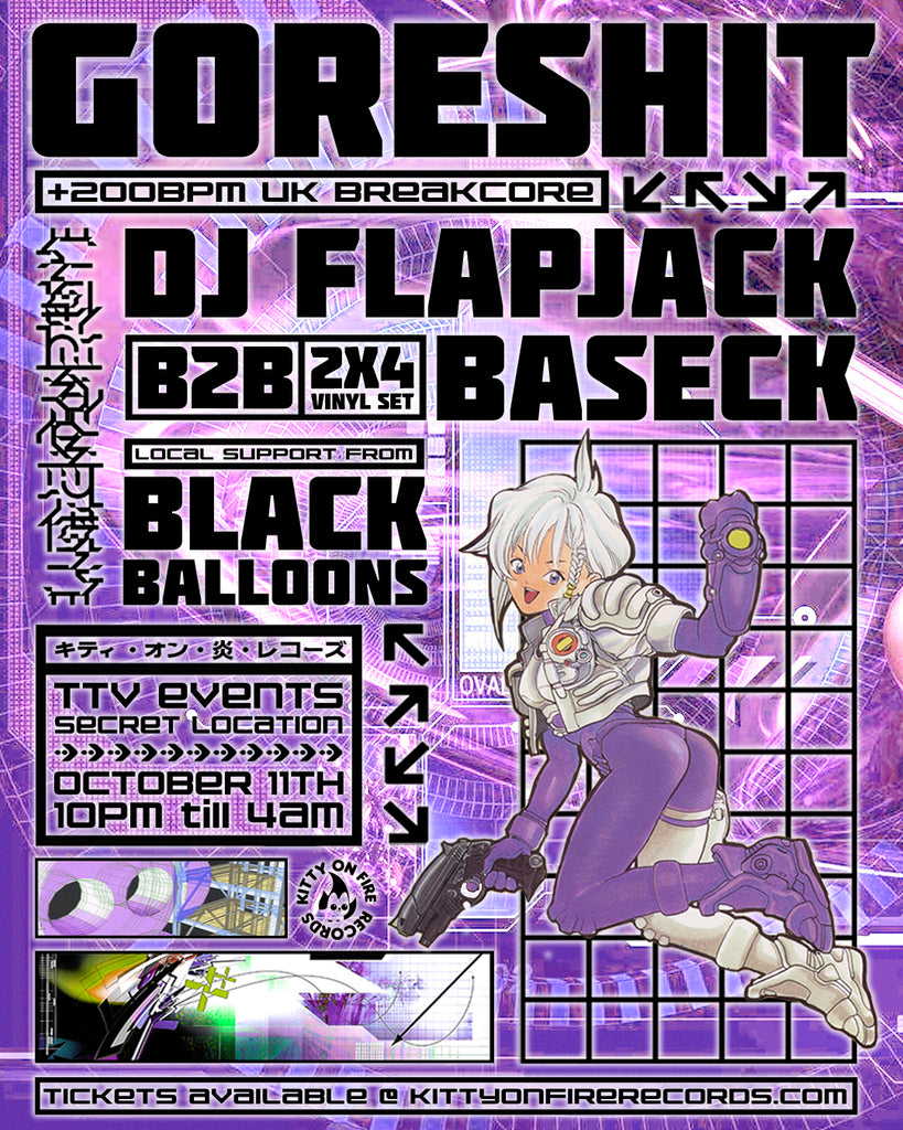 goreshit DJ Flapjack Baseck black balloons - Los Angeles